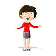 cartoon confused woman N47
