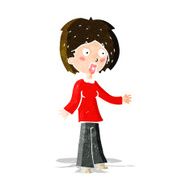 cartoon surprised woman N65