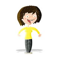 cartoon excited woman N38