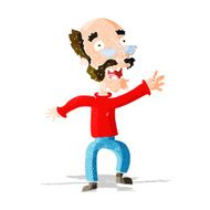 cartoon frightened old man N9