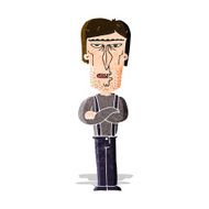 cartoon angry man N36