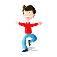 cartoon excited boy N42