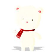 cartoon waving polar bear N7