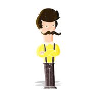 Cartoon Man With Mustache N36