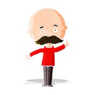 cartoon bald man with idea N7