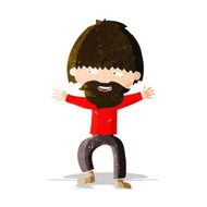 cartoon happy man with beard N13