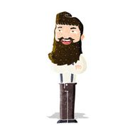 cartoon happy man with beard N14