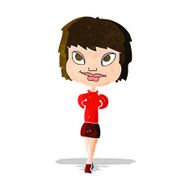 cartoon happy woman N75