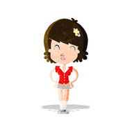 cartoon happy woman N76