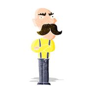 cartoon angry old man N44