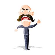 cartoon angry old man N45