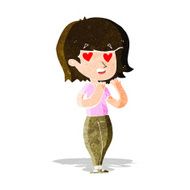 cartoon woman in love N118