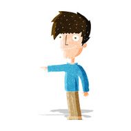 cartoon happy man pointing N20