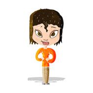cartoon satisfied woman N3
