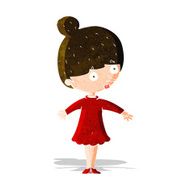 cartoon surprised woman N67