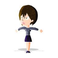 cartoon annoyed girl N8