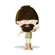 cartoon hippie man in wellington boots N3