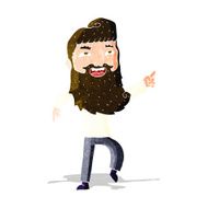 cartoon man with beard laughing and pointing N3