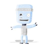 cartoon funny old robot N3