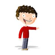 cartoon happy boy laughing N7