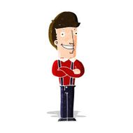 cartoon proud man N8