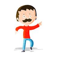 cartoon man with mustache pointing N8