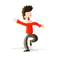 cartoon frightened man N36