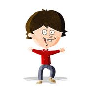 cartoon happy boy laughing N8