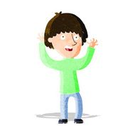 cartoon happy boy laughing N9