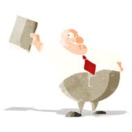 cartoon happy boss with file N3