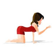cartoon woman on all fours N5