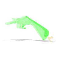 cartoon halloween pointing hand N2