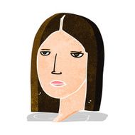 cartoon serious woman N6