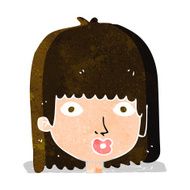 cartoon surprised woman N69