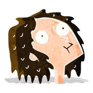 cartoon staring woman N11