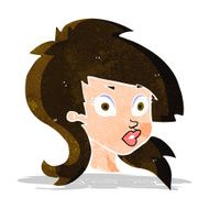 cartoon pretty surprised woman N2
