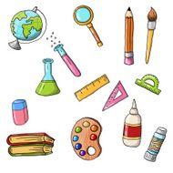 Vector cute back to school icons