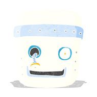 cartoon robot head N28