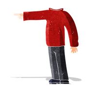 cartoon headless man pointing N2