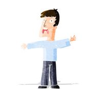 cartoon frightened man N38