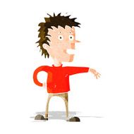 cartoon man making dismissive gesture N5