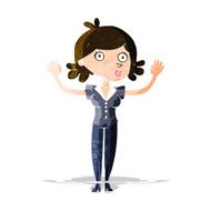 cartoon woman surrendering N2