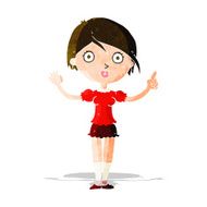 cartoon girl asking question N2