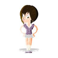 cartoon woman with hands on hips N54