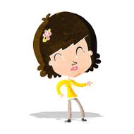 cartoon happy woman pointing N15