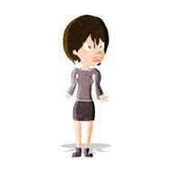 cartoon annoyed woman N56