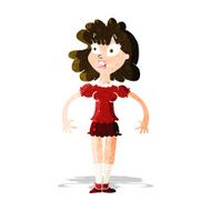 cartoon pretty girl with shocked expression N2