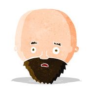 cartoon shocked man with beard N4
