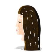 cartoon female face profile N2