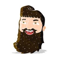 cartoon man with beard laughing N2